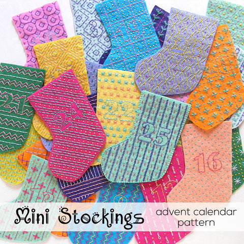 Mini Stockings Advent Calendar Pattern