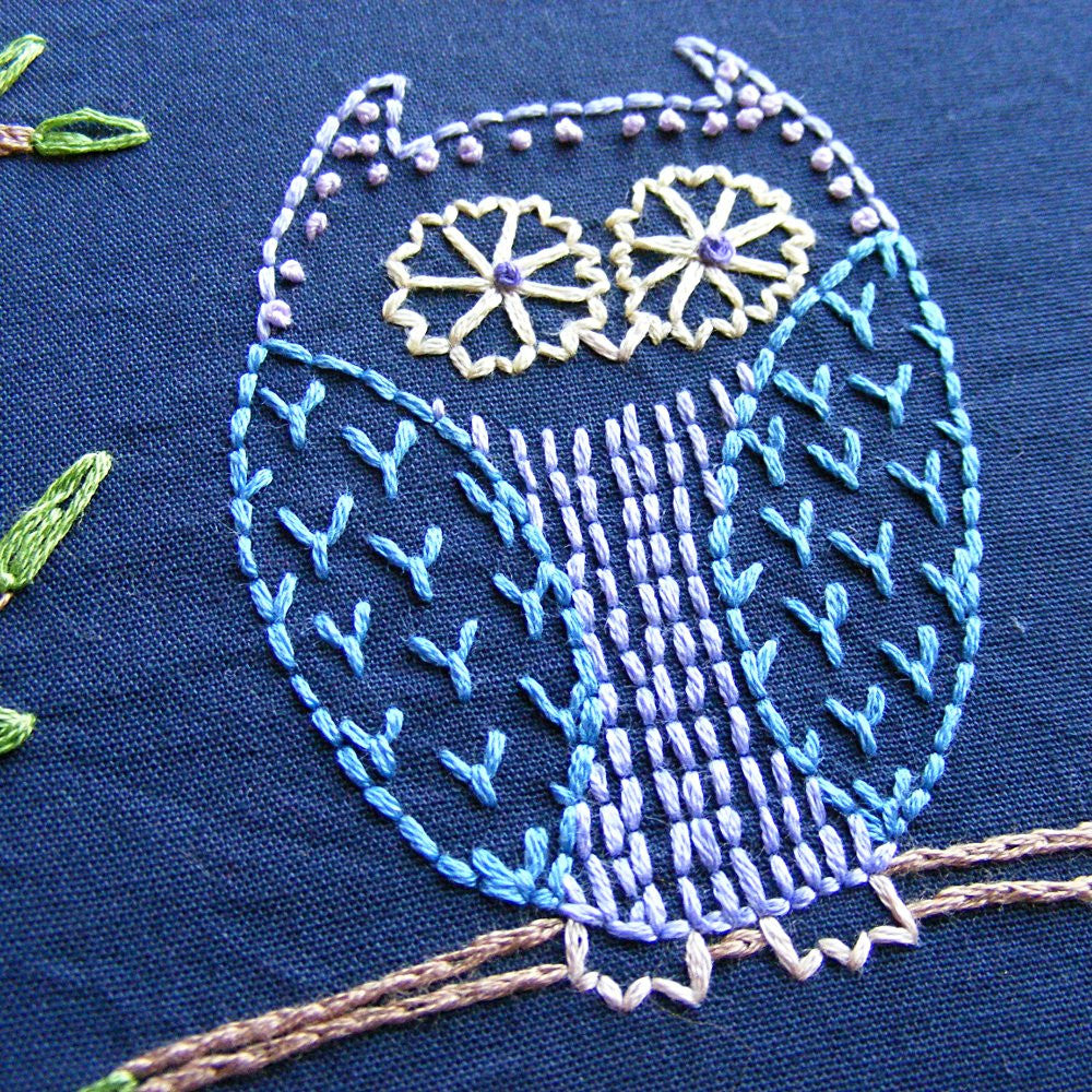 Night Owls embroidery pattern