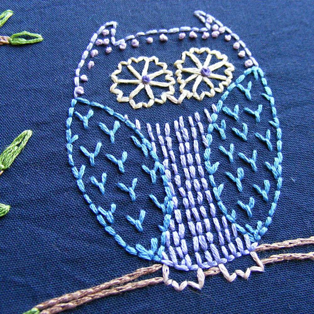 Night Owls embroidery pattern
