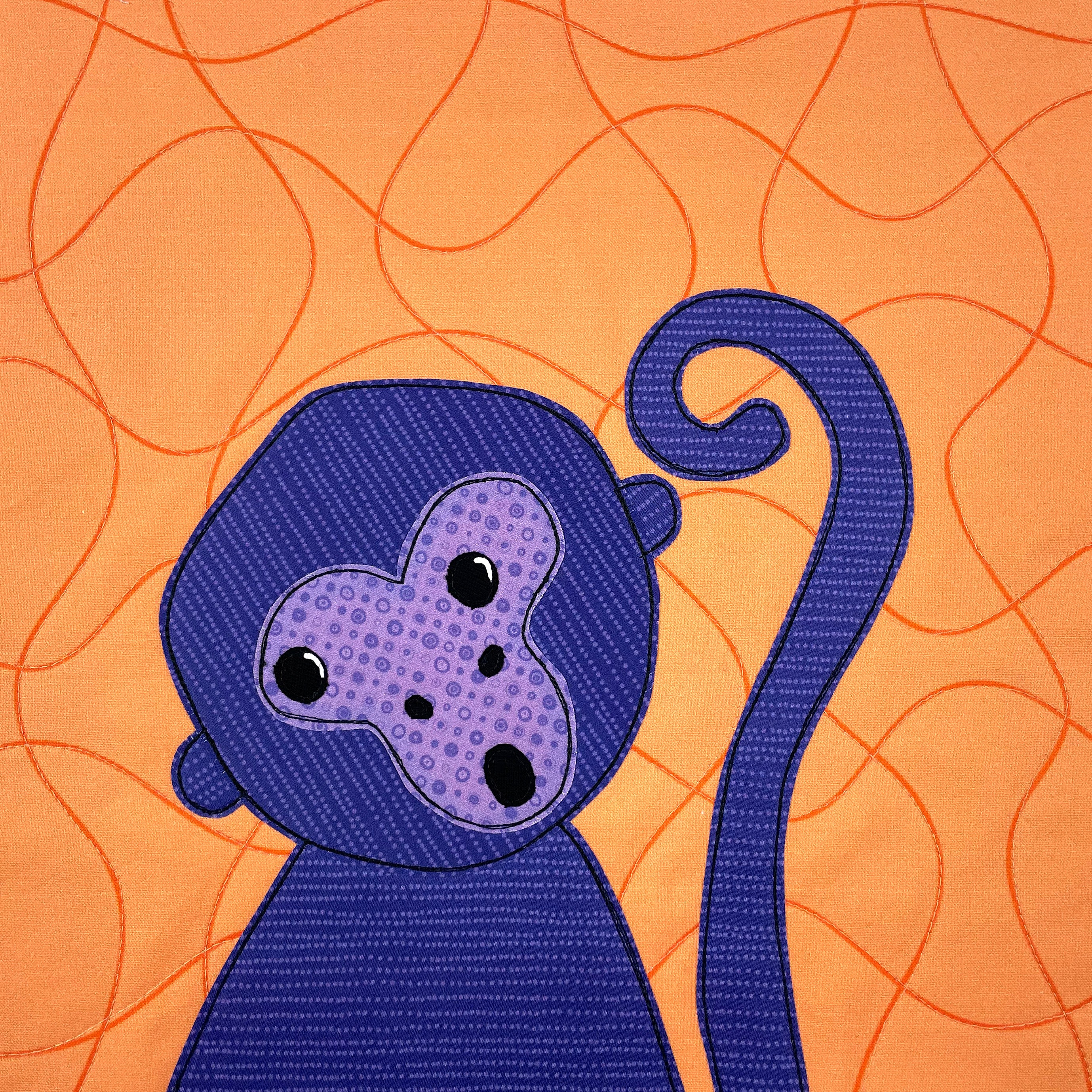 Silas the Spider Monkey Applique Pattern