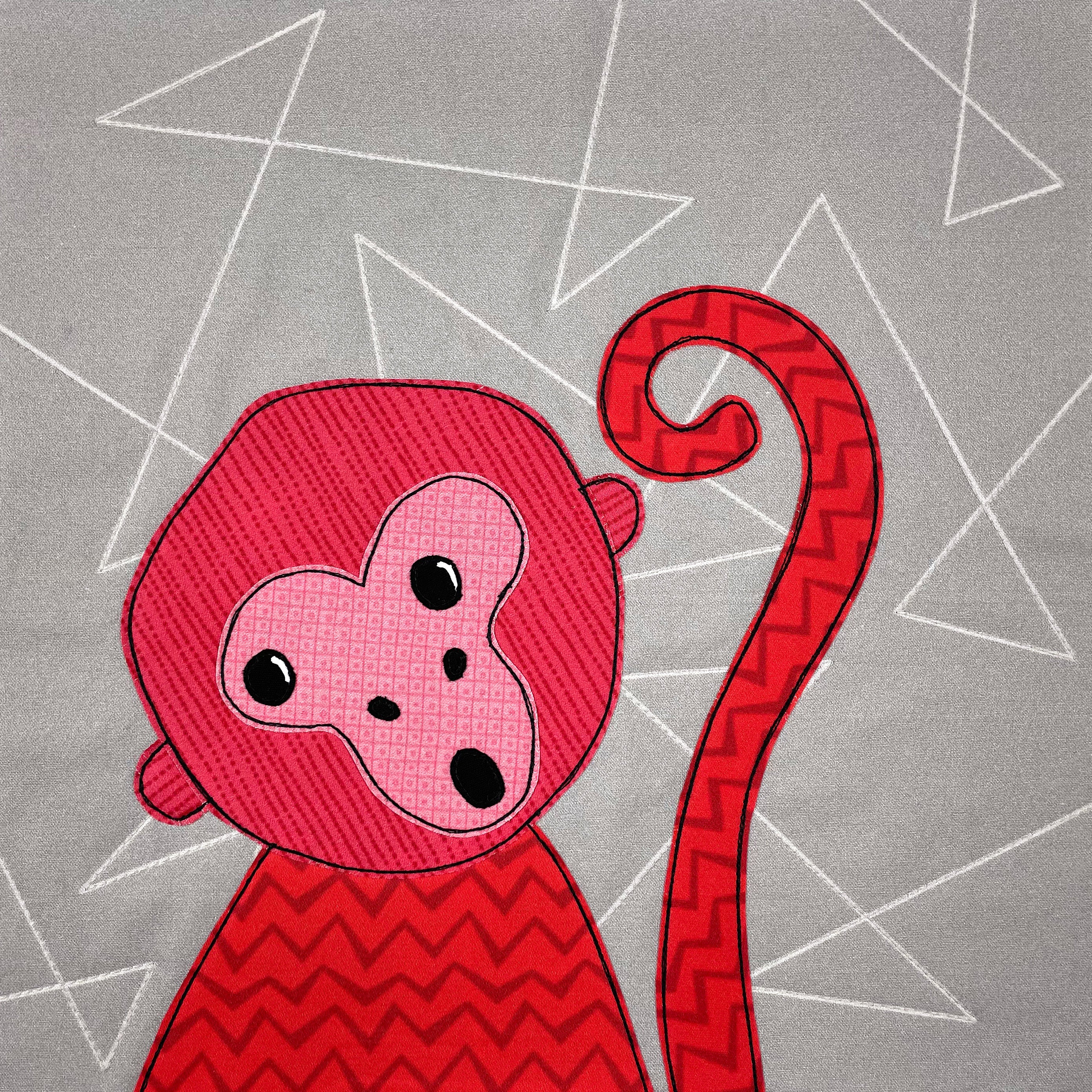 Silas the Spider Monkey Applique Pattern