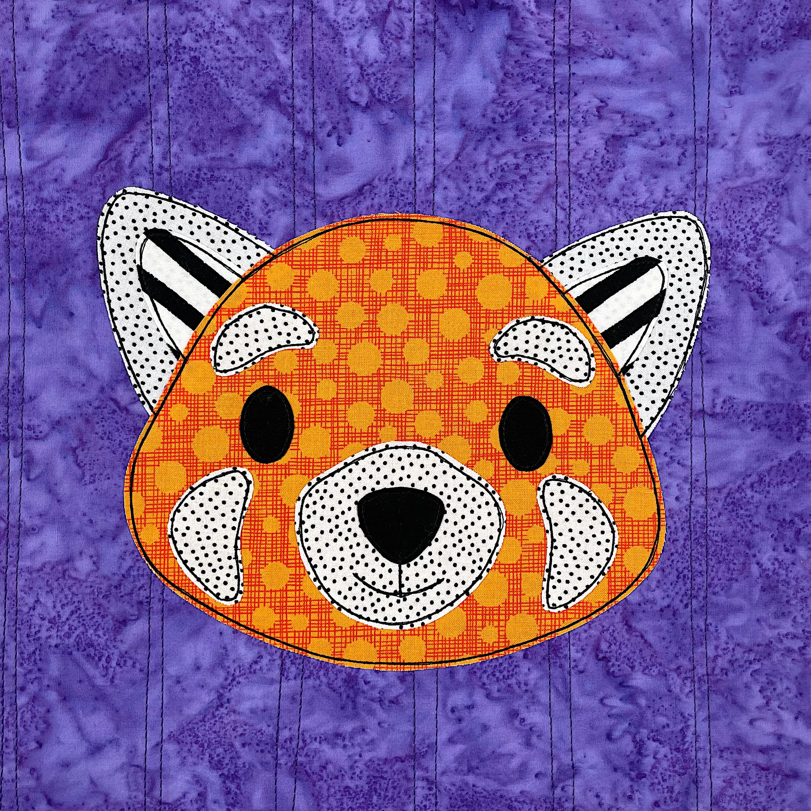 Reena the Red Panda Applique Pattern