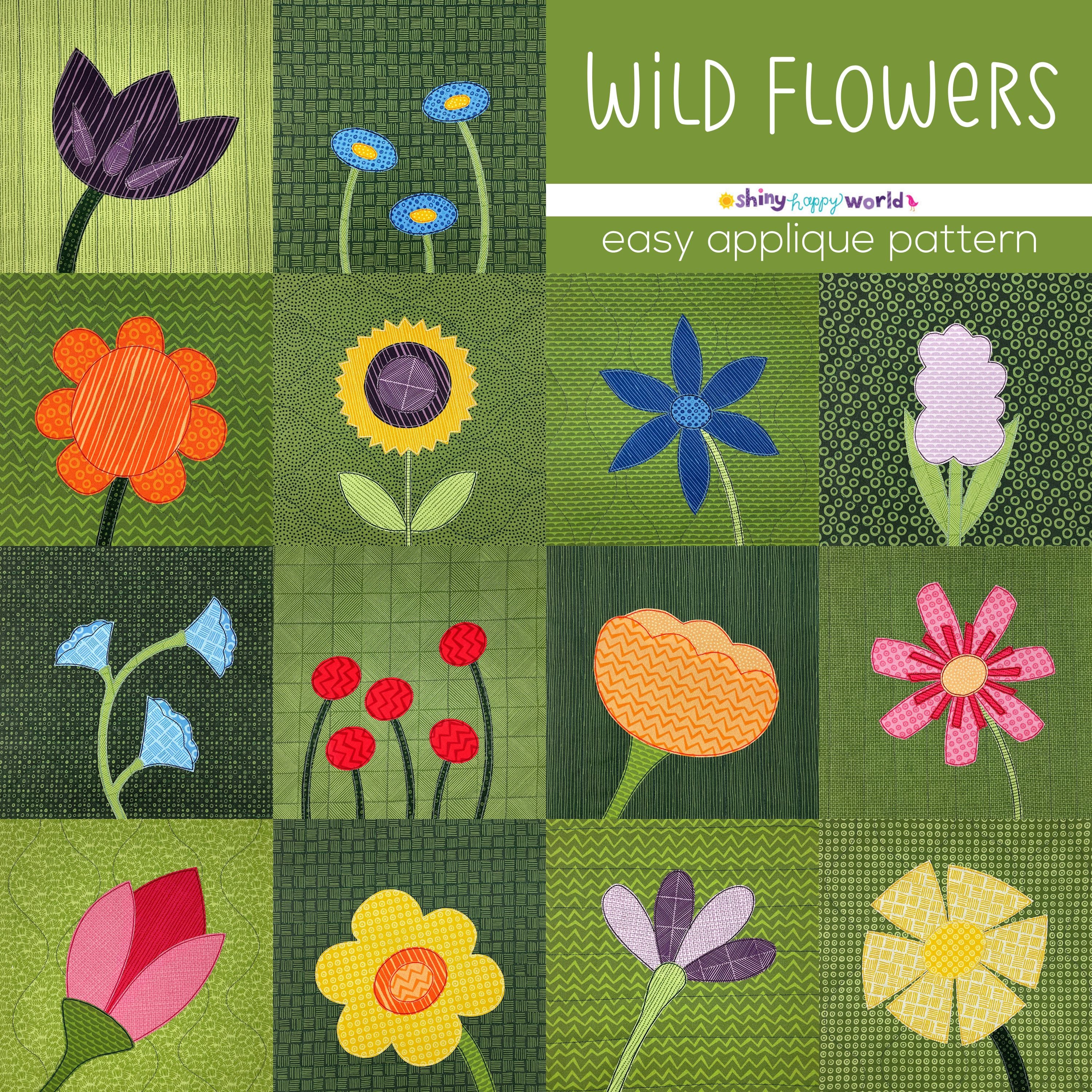 Wild Flowers - applique quilt pattern workshop