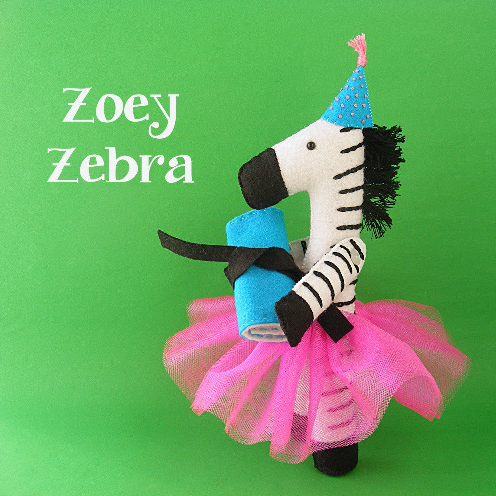 Zebra Needle Felting Kit