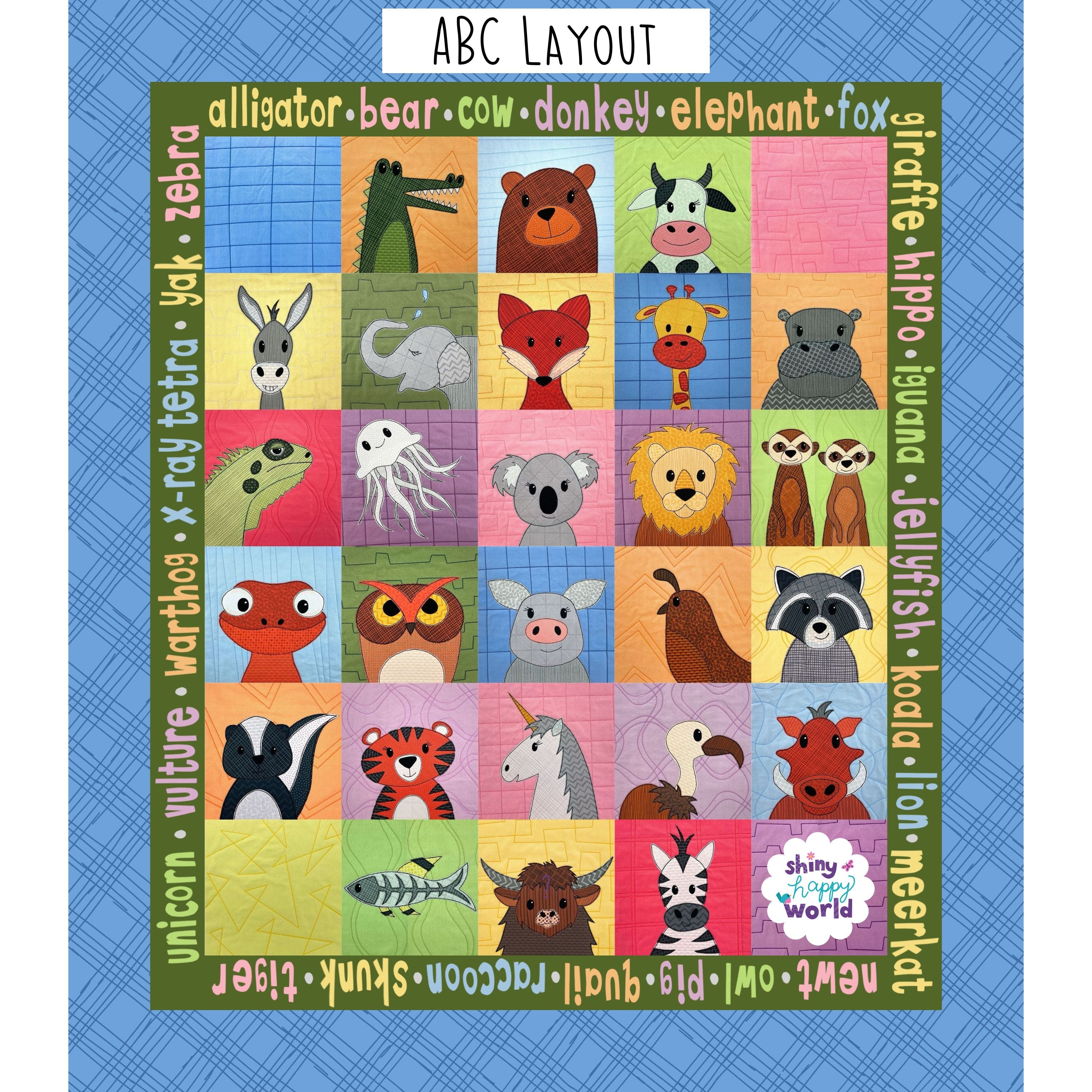 Alphabet Quilt Layout Guide