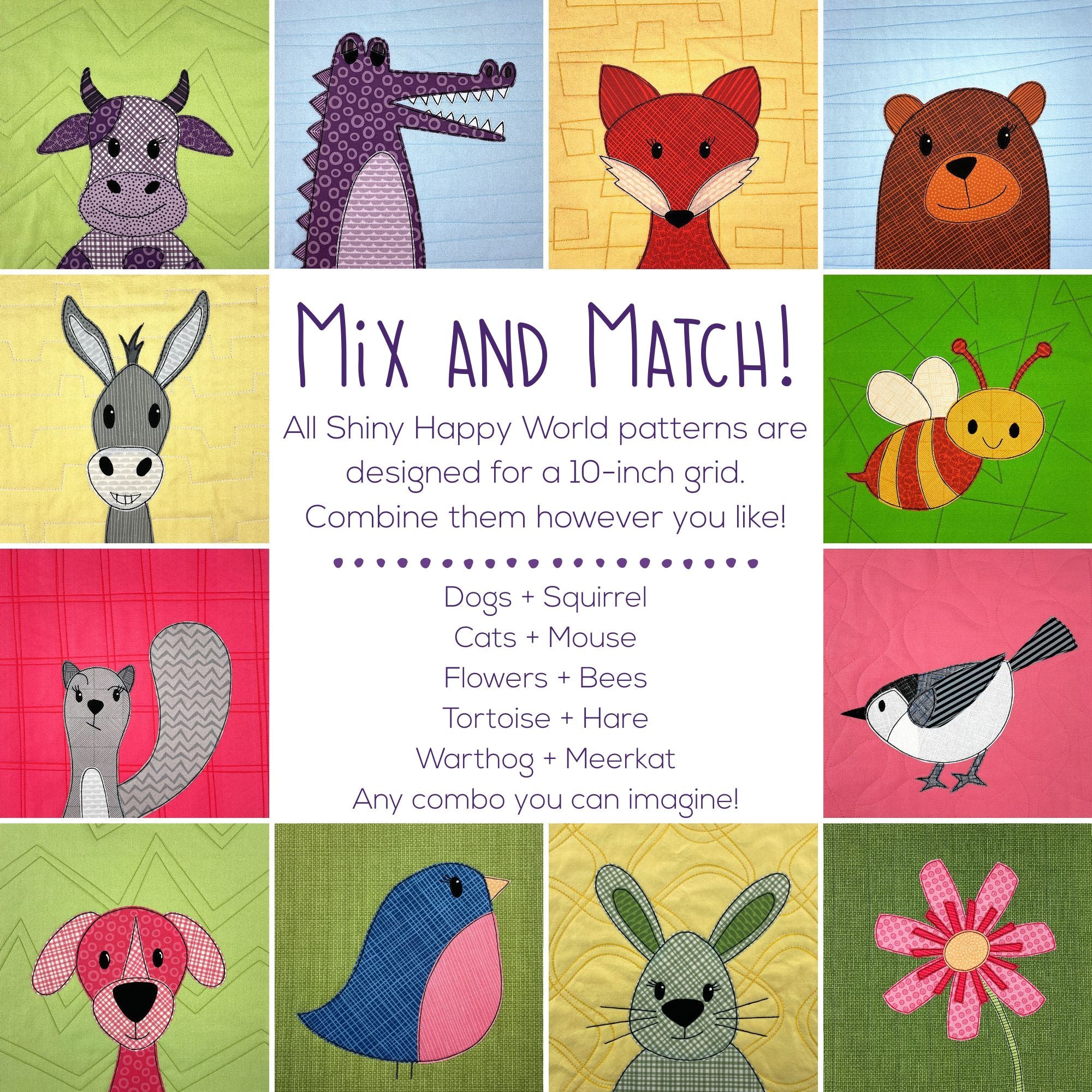 Andy Anteater Applique Quilt Pattern