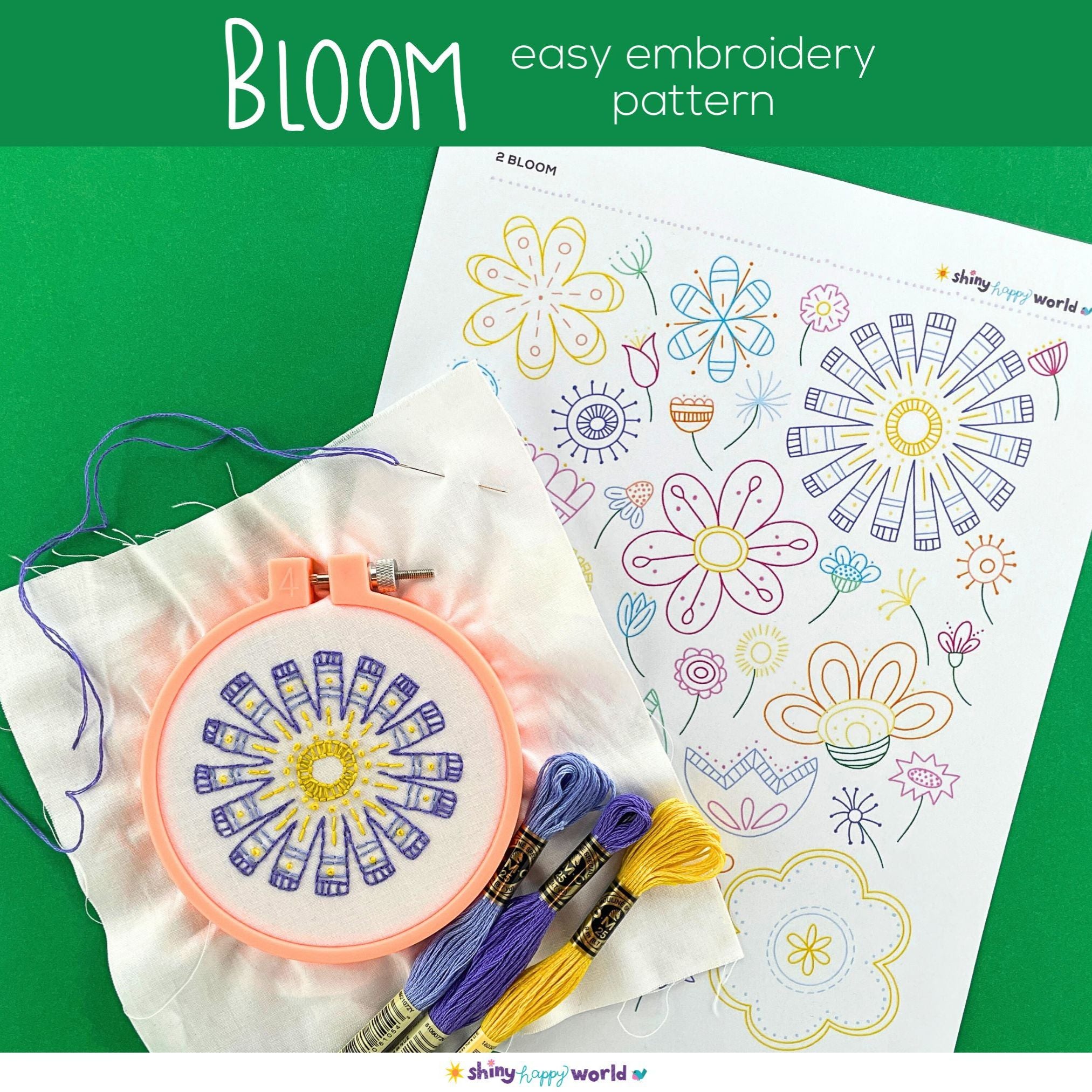 Bloom embroidery pattern