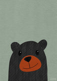 Bryce Bear - printable black bear art - collage style