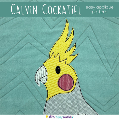 Calvin Cockatiel Applique Pattern