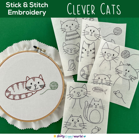 Clever Cats Stick and Stitch Pack