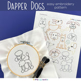 Dapper Dogs embroidery pattern