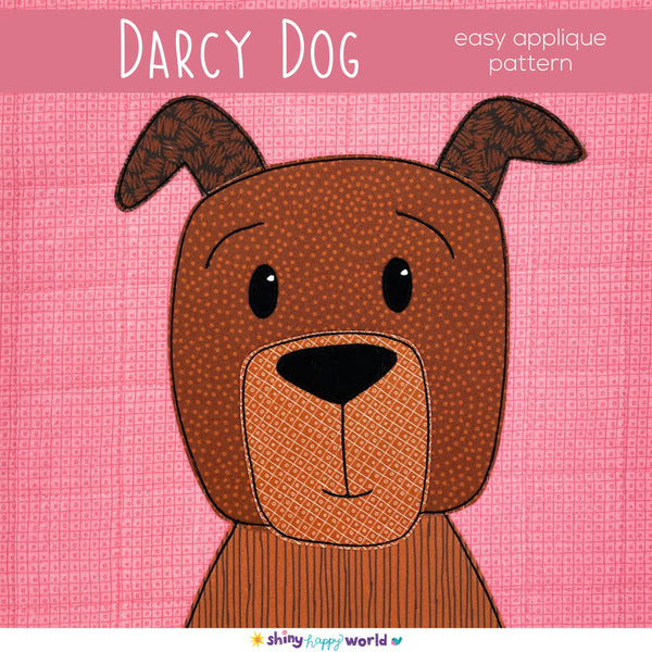 Darcy Dog Applique Pattern – Shiny Happy World