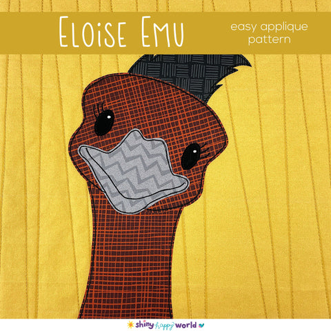 Eloise the Emu Applique Pattern