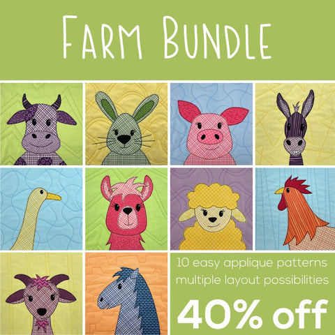 Farm Animals Applique Pattern Bundle