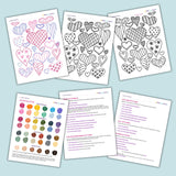 Hearts embroidery pattern