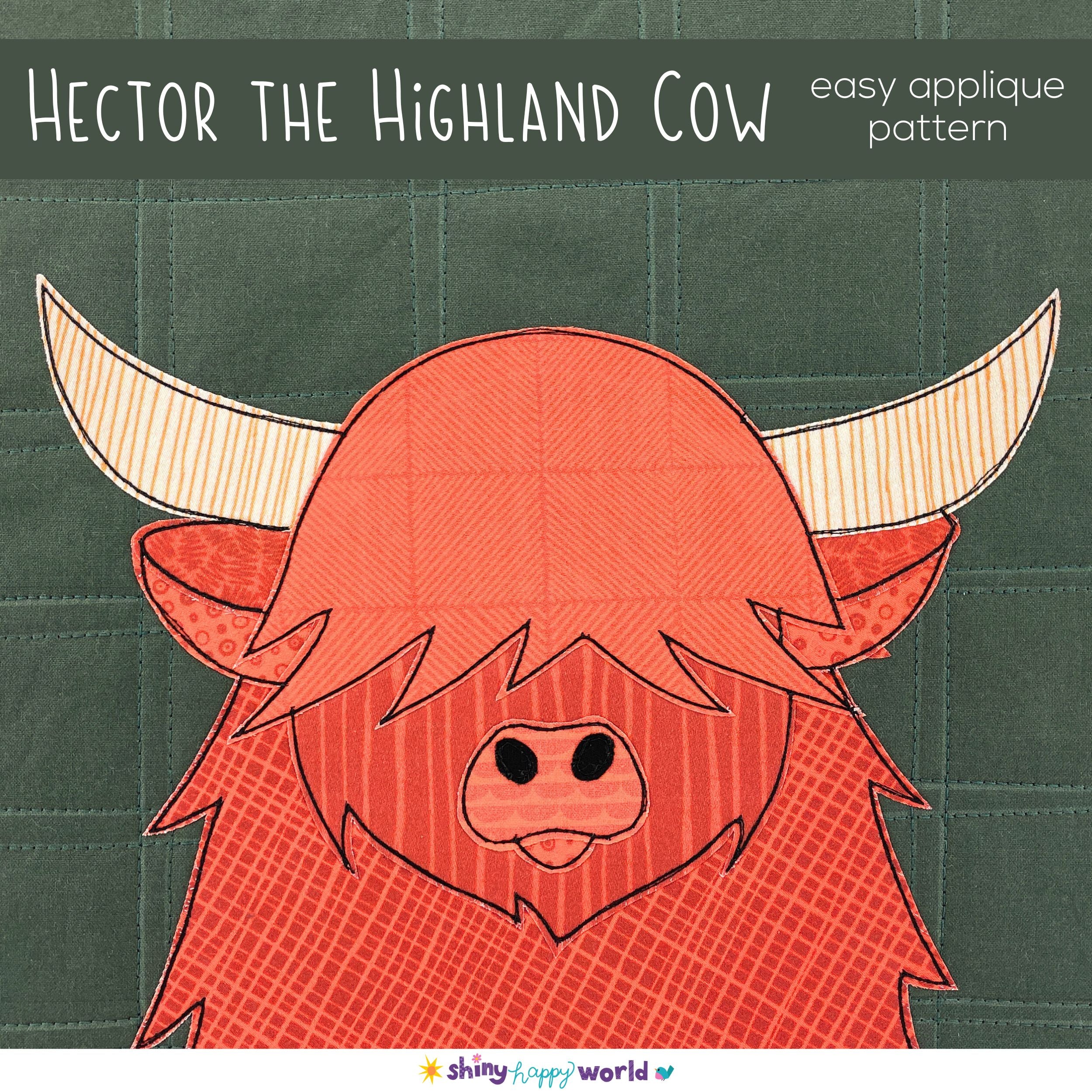 Hector the Highland Cow Applique Pattern