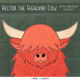 Hector the Highland Cow Applique Pattern