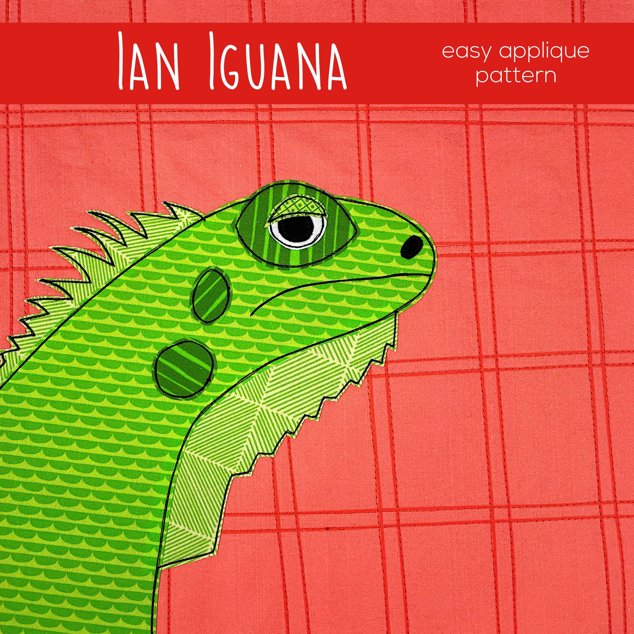 Ian Iguana Applique Pattern