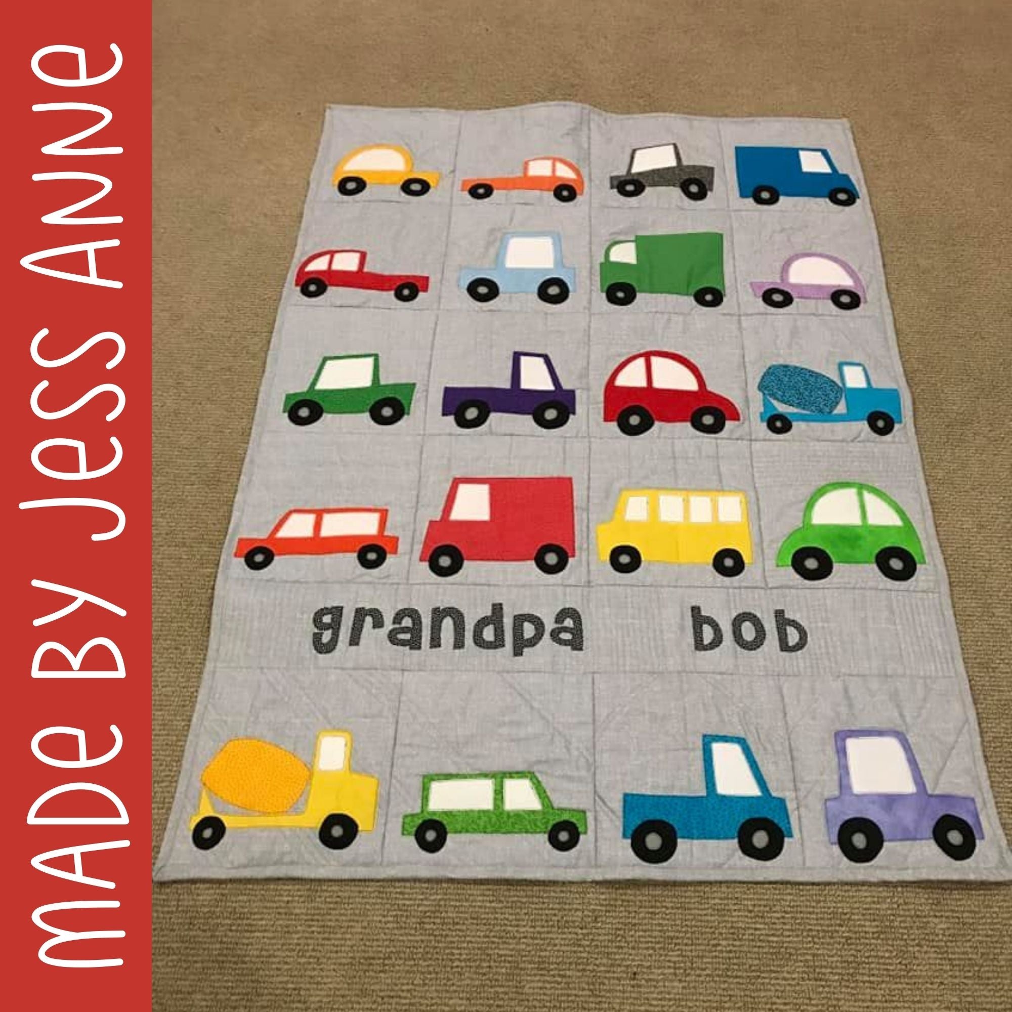 Beep! Beep! Cars and Trucks Quilt Pattern