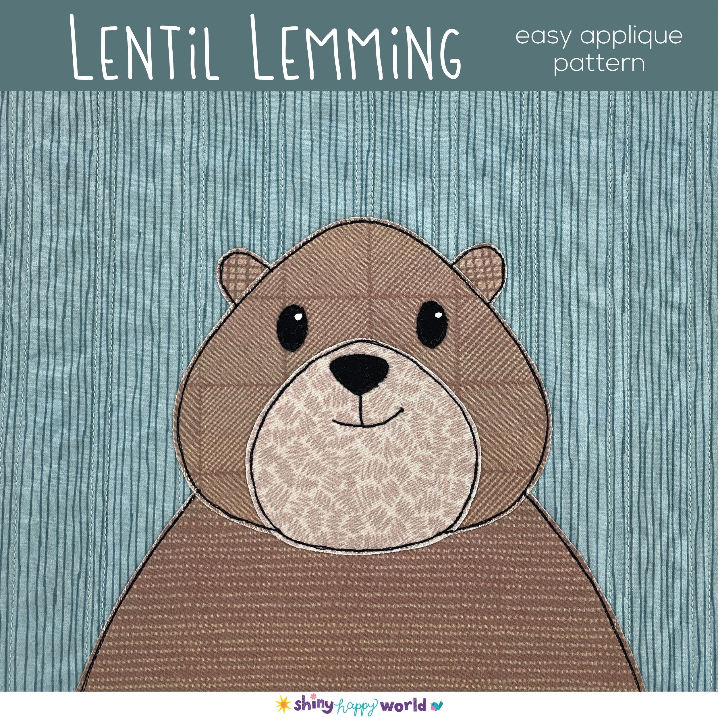 Lentil Lemming Applique Quilt Pattern