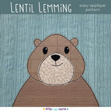 Lentil Lemming Applique Quilt Pattern