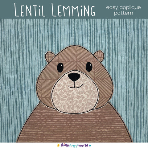 Lentil Lemming Applique Quilt Pattern