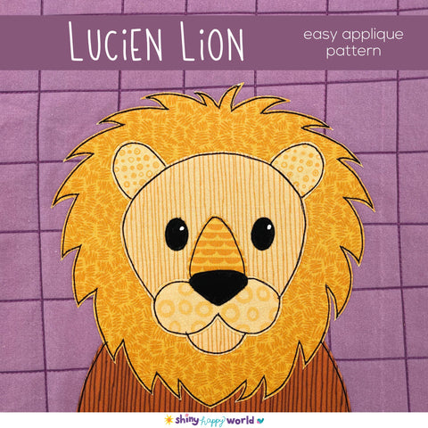 Lucien Lion Applique Pattern