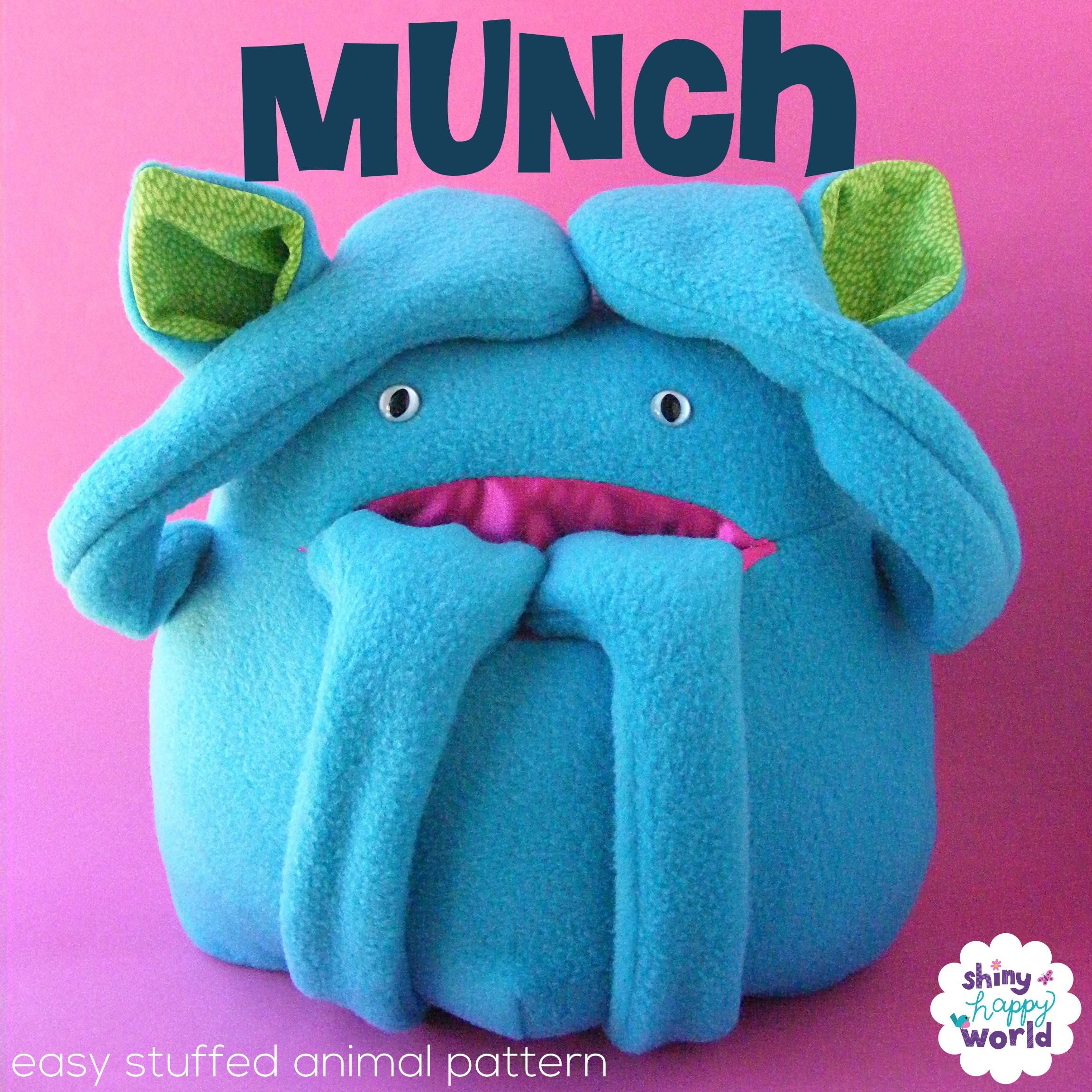 Munch - a softie pattern with a fun pocket mouth