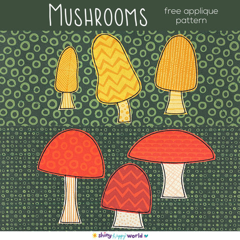 Mushrooms - Mix & Match Applique Pattern