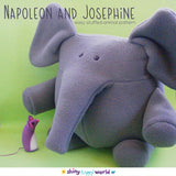 Napoleon and Josephine - Elephant and Mouse Softie Pattern