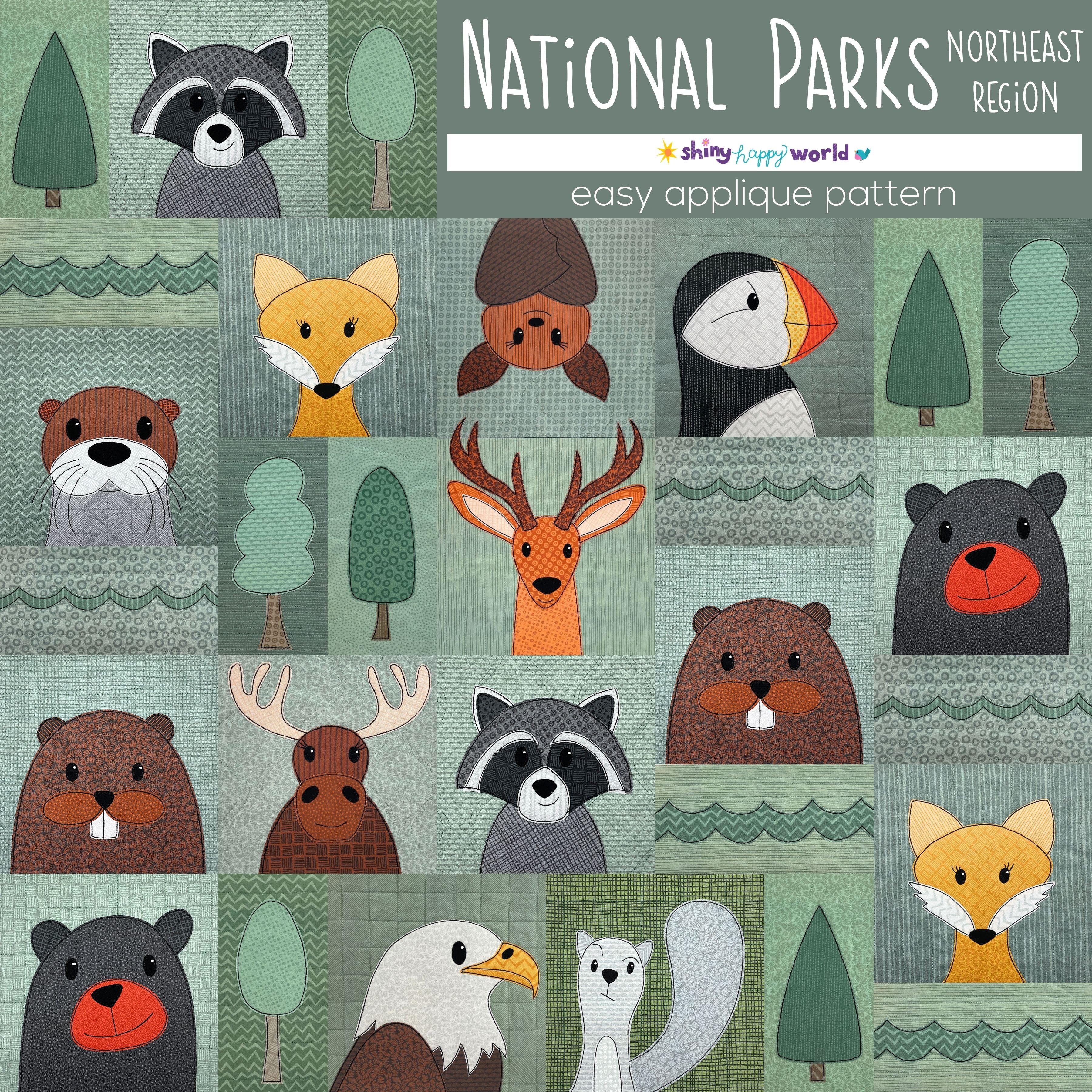 Simple Trees - Mix & Match Applique Pattern