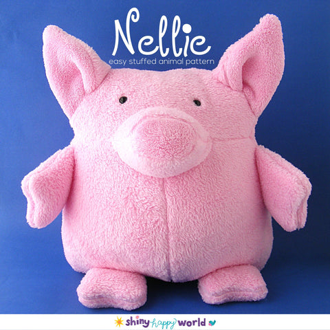 Nellie - a pig stuffed animal pattern
