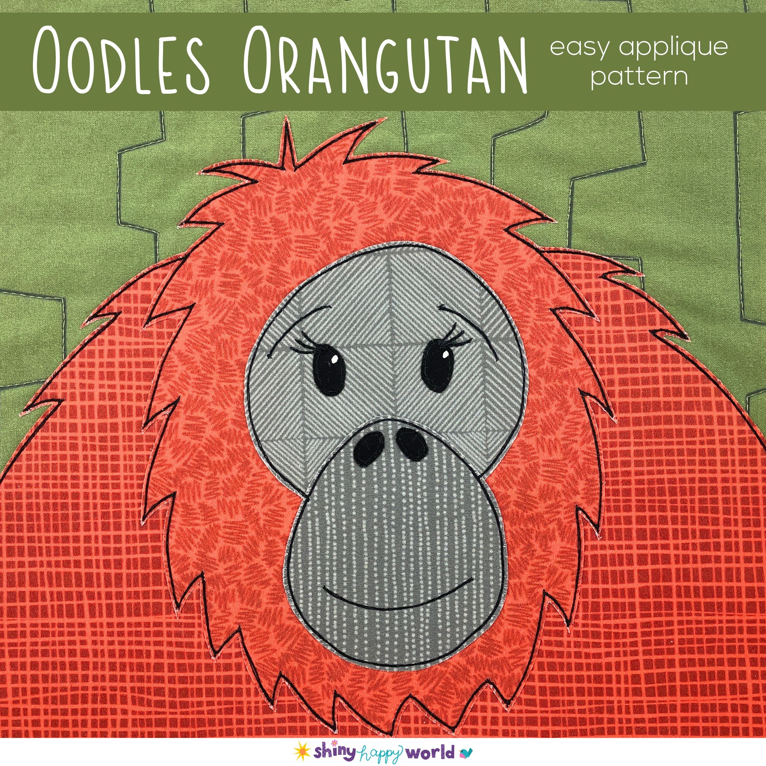 Oodles Orangutan Applique Pattern