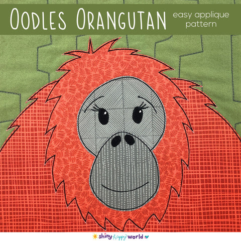 Oodles Orangutan Applique Pattern