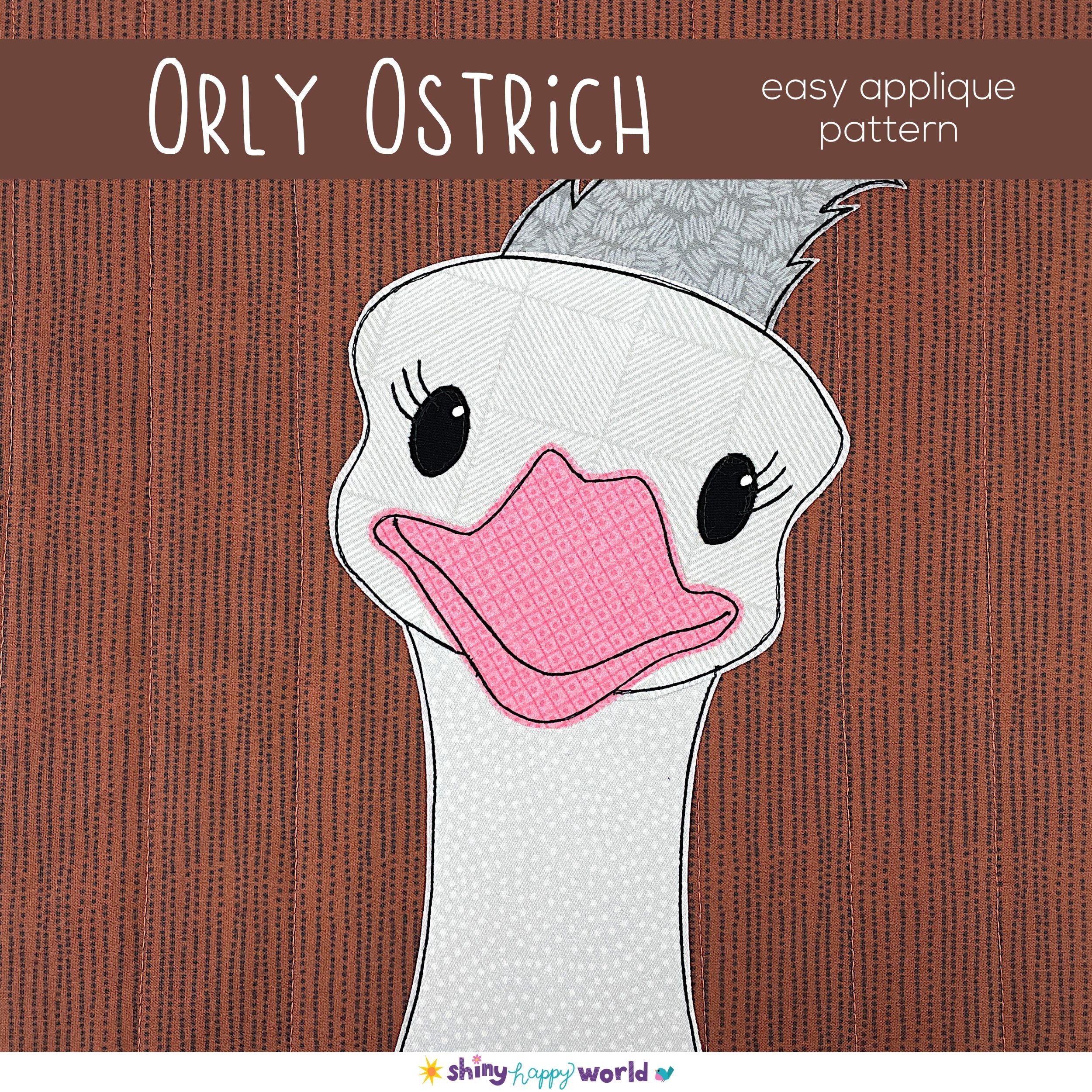 Orly Ostrich Applique Pattern