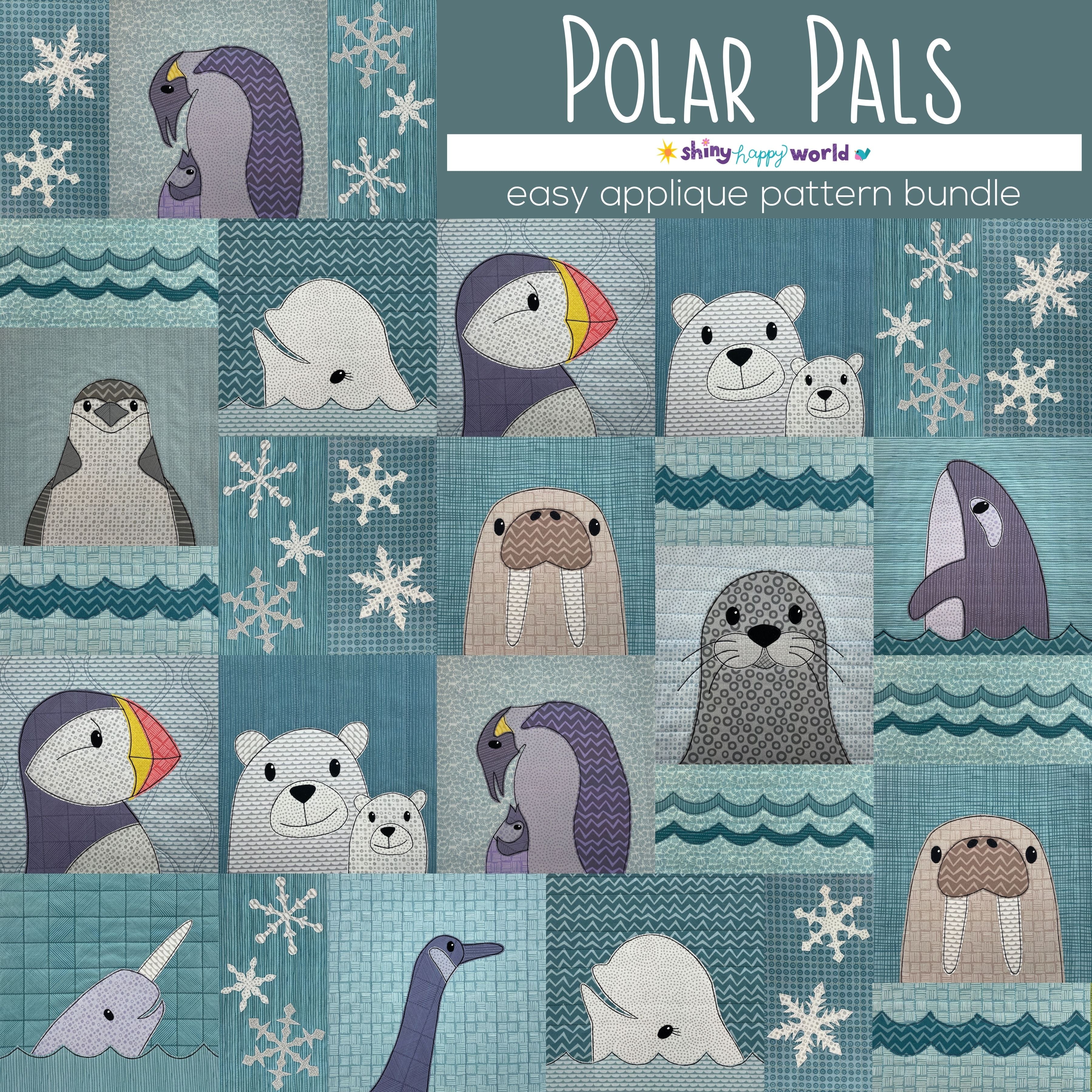 Polar Pals Applique Quilt Pattern Bundle