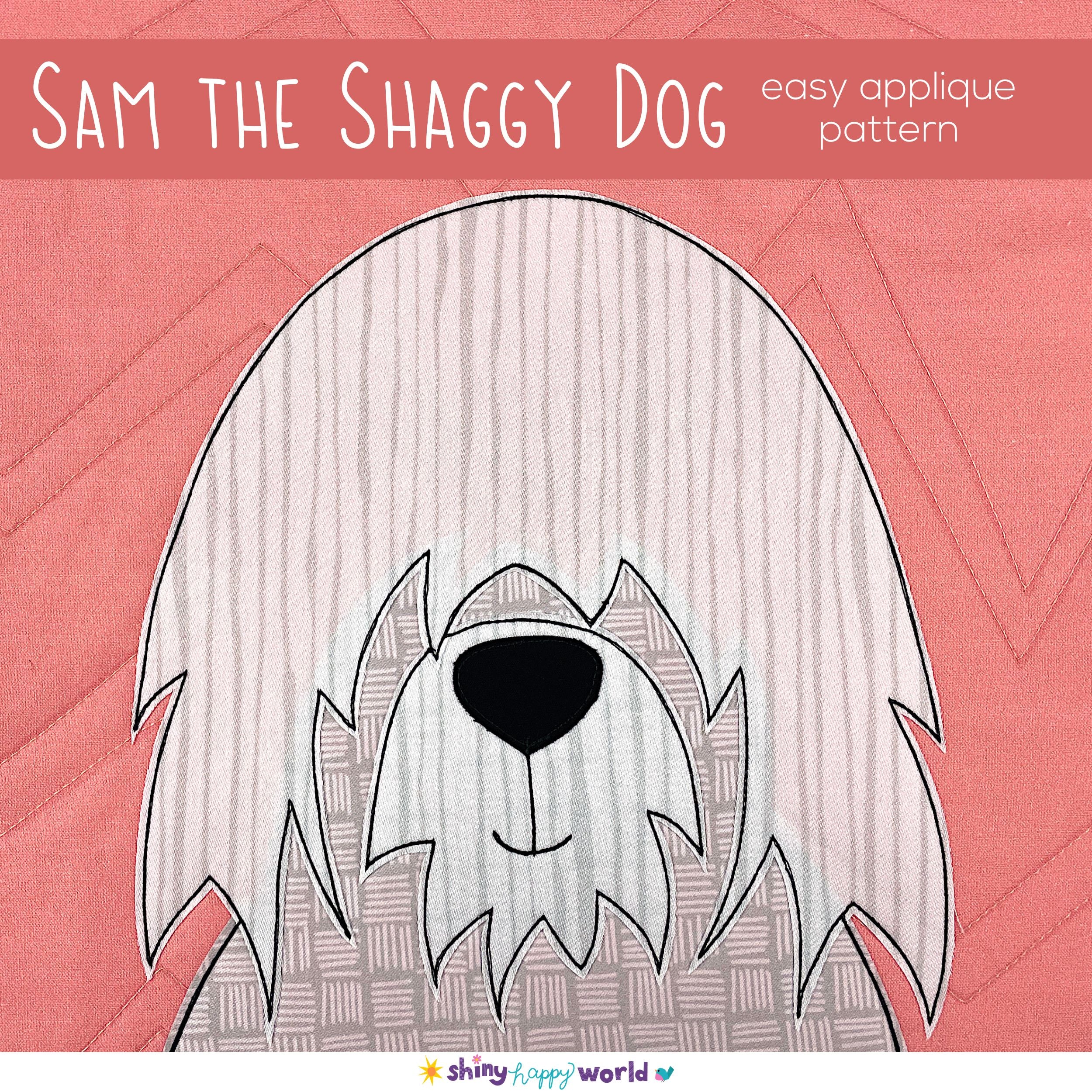 Sam the Shaggy Dog Applique Pattern