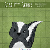 Scarlett Skunk Applique Pattern