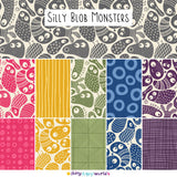 Silly Blob Monsters - Fabric Collection