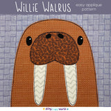 Willie Walrus Applique Quilt Pattern