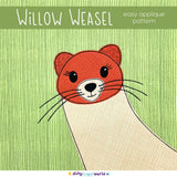 Willow Weasel Applique Pattern