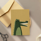 Alligator/Crocodile - printable art - Collage Style