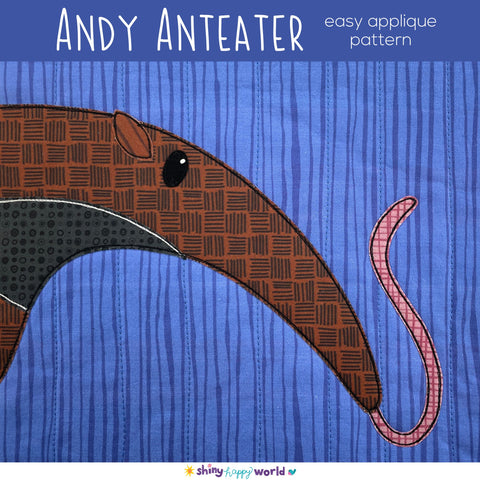 Andy Anteater Applique Quilt Pattern