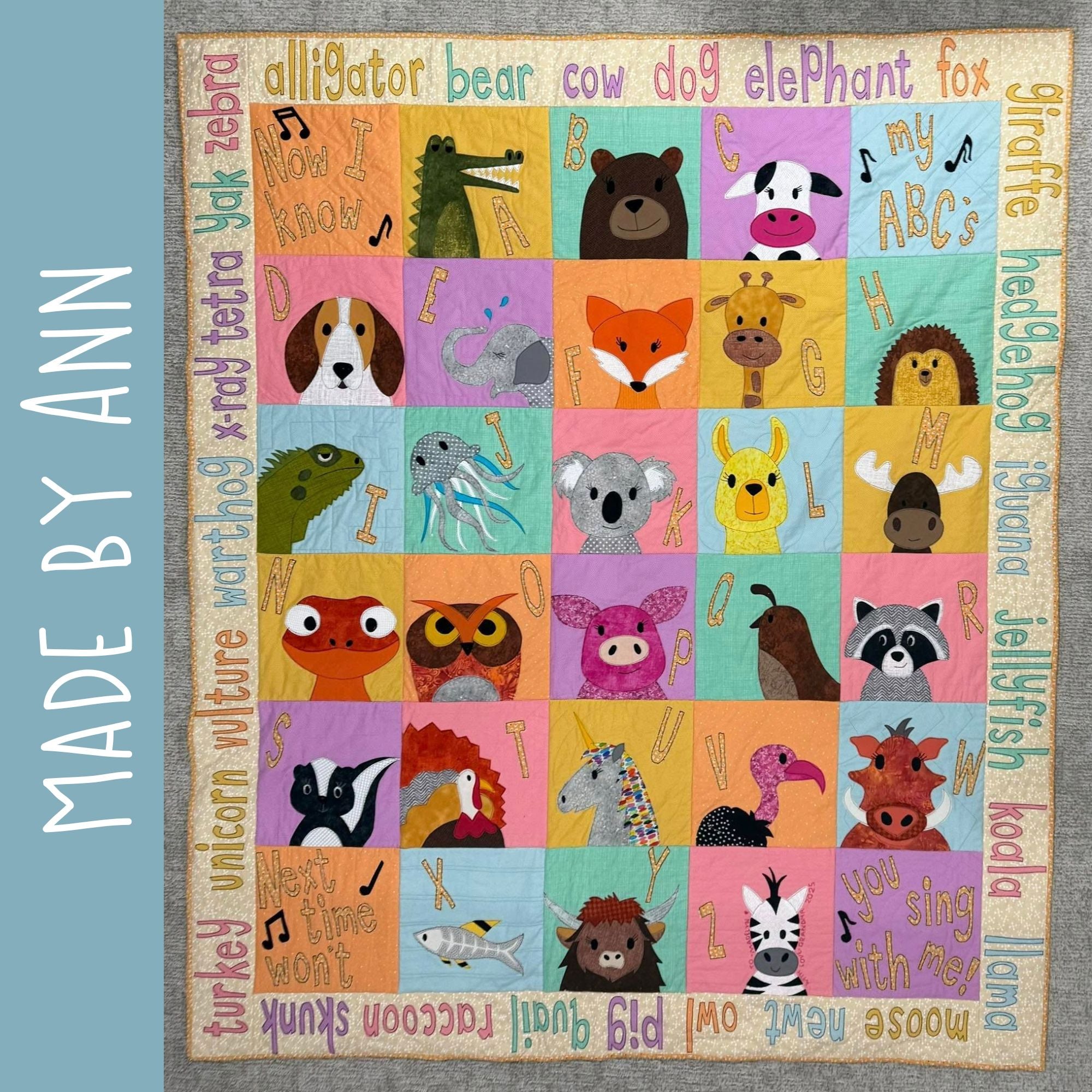 Alphabet Quilt Layout Guide