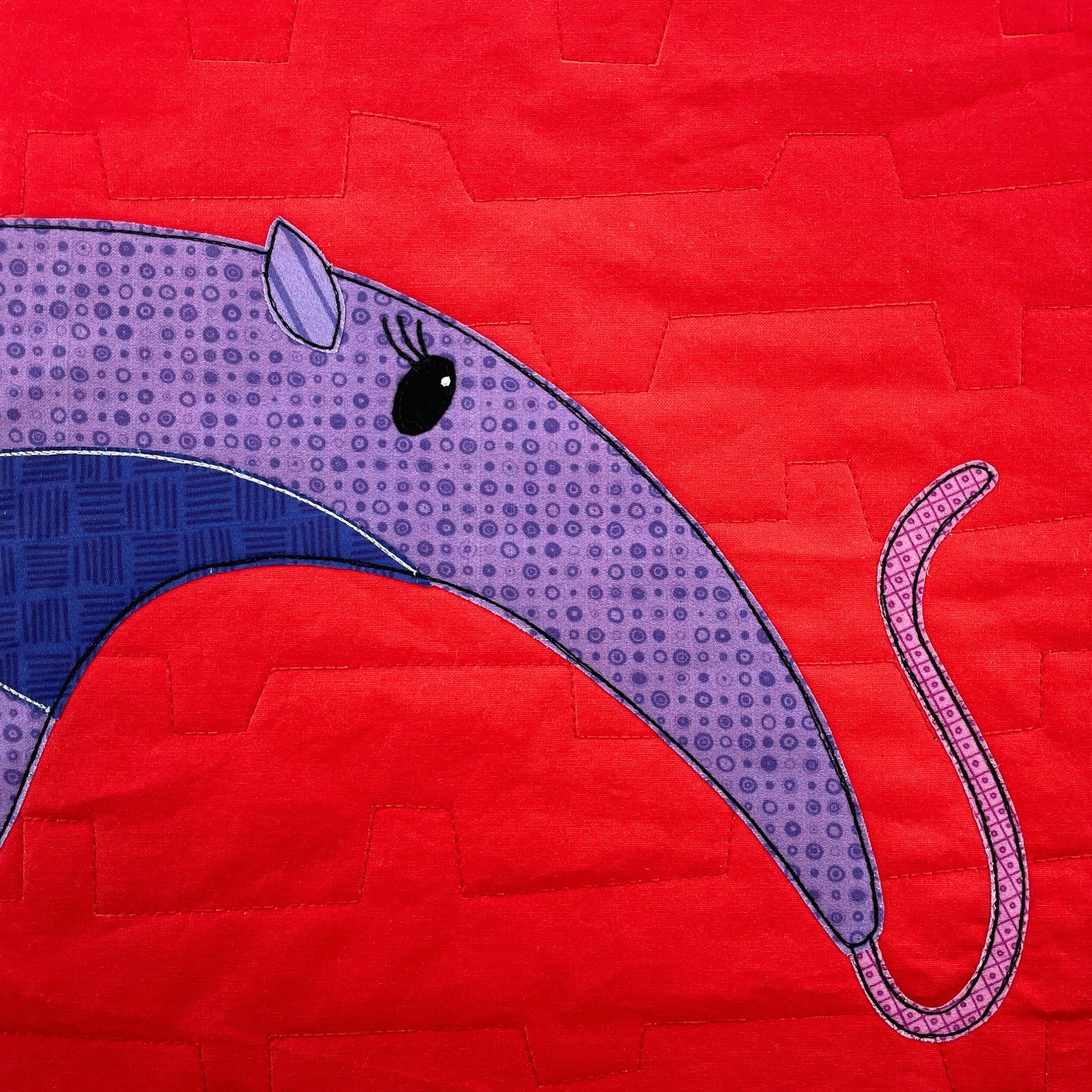 Andy Anteater Applique Quilt Pattern