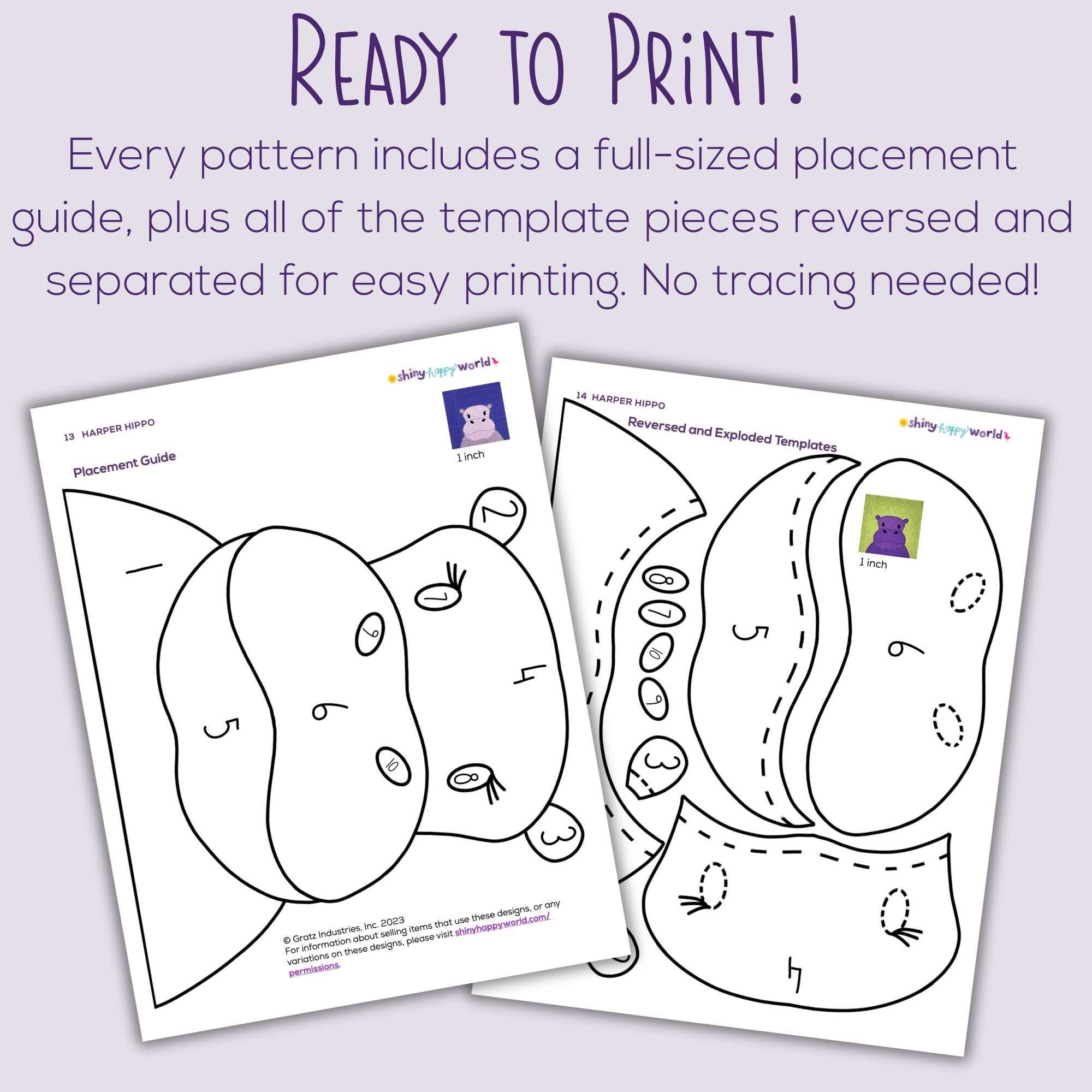 Ellen Elephant Applique Pattern