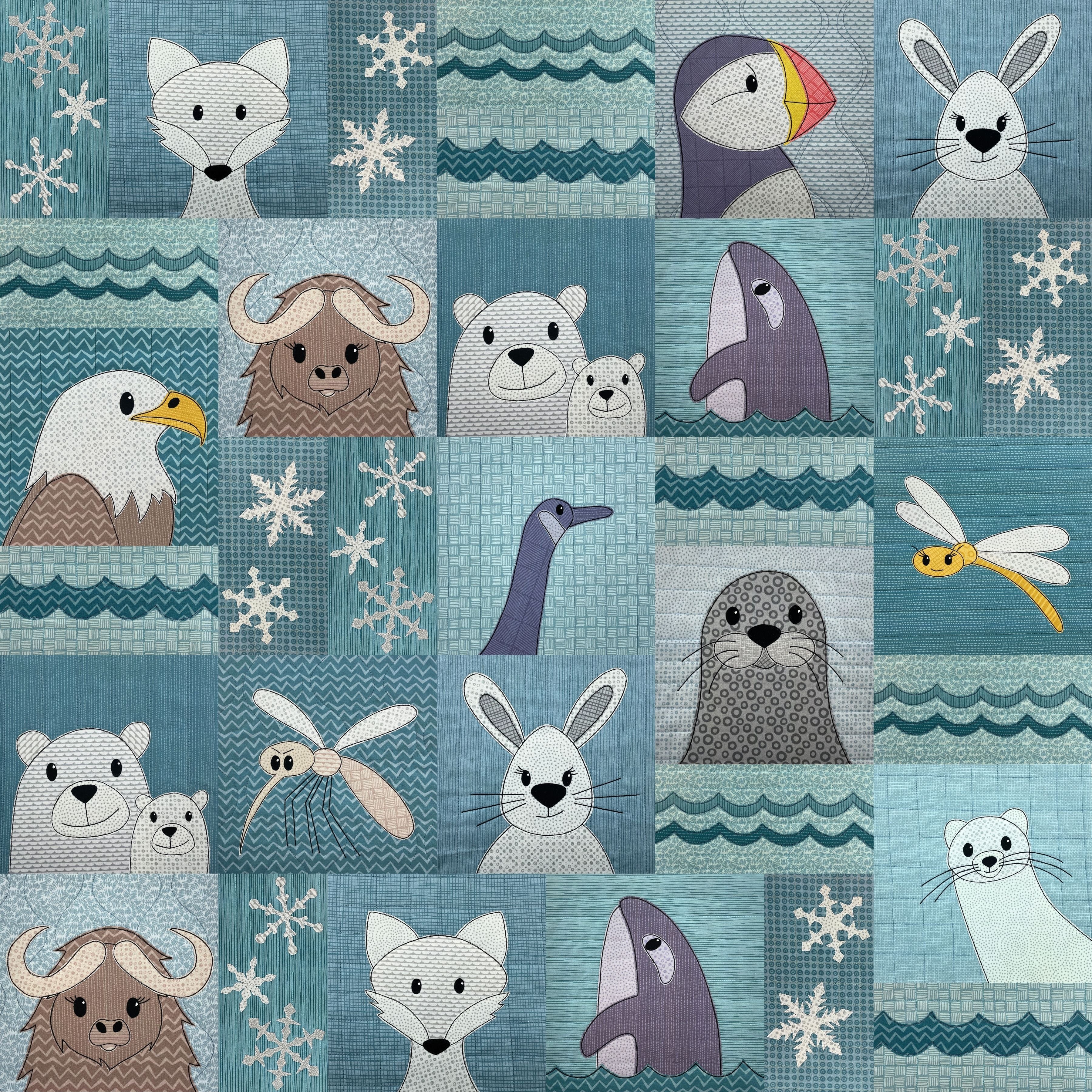 Snowflakes Applique Quilt Pattern