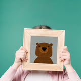 Bear - printable art - collage style