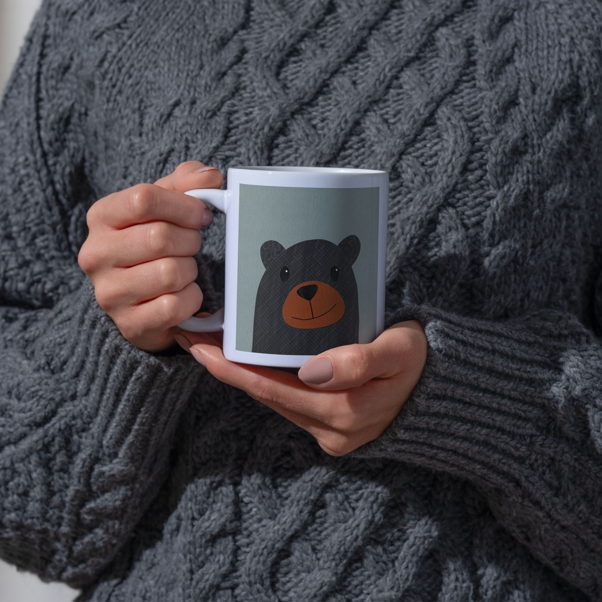 Bryce Bear - printable black bear art - collage style