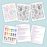 Birds embroidery pattern